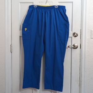 WonderWink Vibrant Blue Straight Leg Scrub Pants